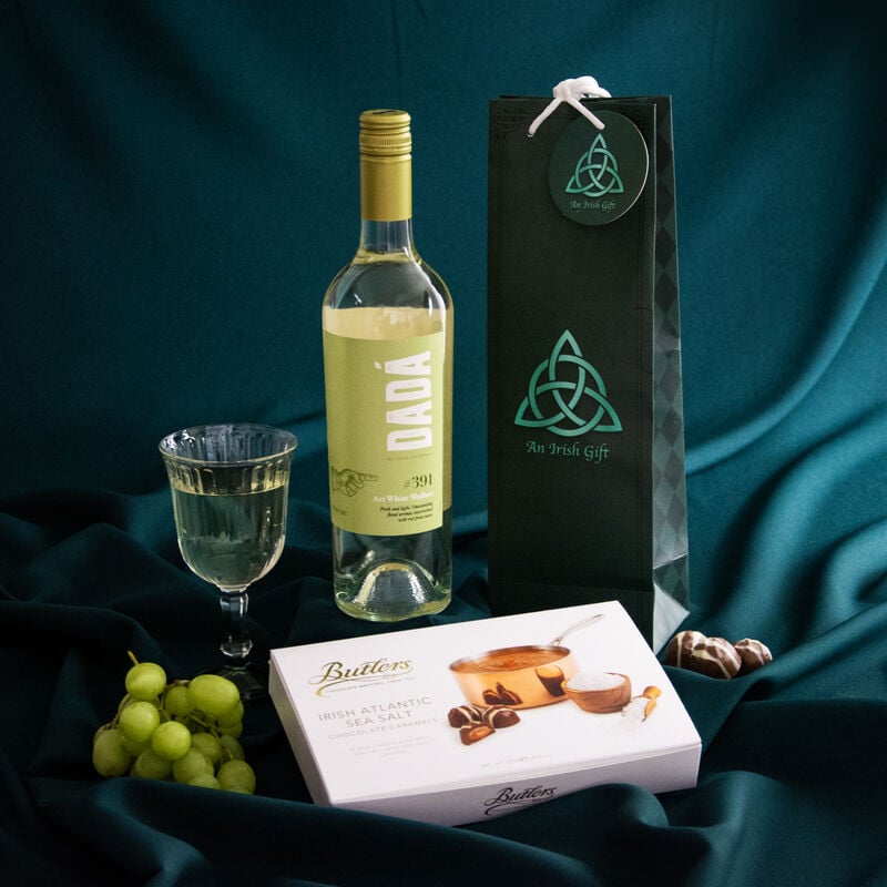 White Wine & Chocolates Gift Basket